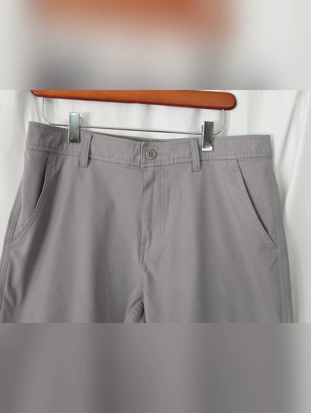 32 Degrees Cool Stretch Performance Gray Chinos Pants Straight Fit Size 30